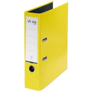 VON Ordner mit PP/Papier, 8 cm, Gelb