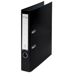 VON Ordner mit PP/Papier, 5 cm, Schwarz
