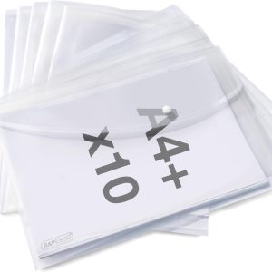 Rapesco Dokumentenmappe A4+, transparent, 10 Stück