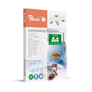 Peach Laminierfolie A4, 25 Stück, Glänzend