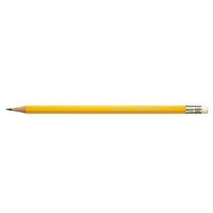 Caran d’Ache Bleistift Gelb mit Radiergummi, HB