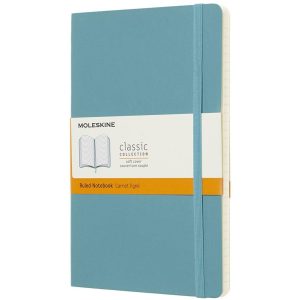 Moleskine Notizbuch Classic A5 Liniert, Hellblau, 192 Seiten