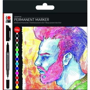Marabu Permanent-Marker Graphix Significant 12 Stück