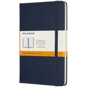 Moleskine Notizbuch Medium Liniert, Dunkelblau, 208 Seiten