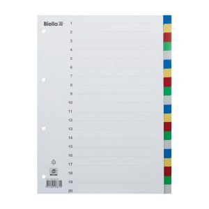 Biella Register A4 PP 20 Taben mit Indexblatt