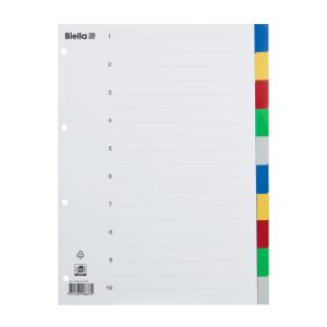 Biella Register A4 PP 10 Taben mit Indexblatt