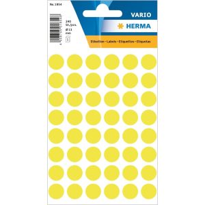 Herma Stickers Klebepunkte Vario Ø 13 mm, Neongelb