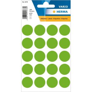 Herma Stickers Klebepunkte Vario Ø 19 mm, Neongrün