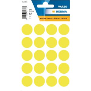 Herma Stickers Klebepunkte Vario Ø 19 mm, Neongelb