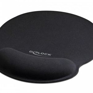 Delock Ergonomische Mausmatte mit Handballenauflage Schwarz