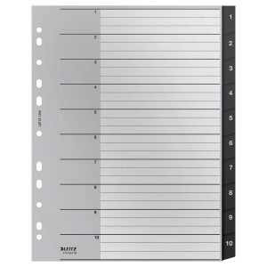 Leitz Register Recycle 1-10, A4, 10 Stück