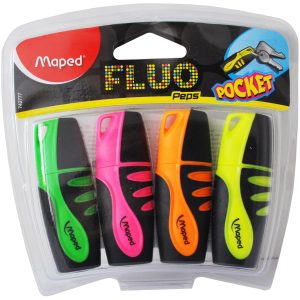maped Textmarker Fluo Peps Pocket Mini, 4 Stück