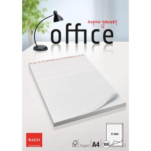 ELCO Notizblock Office A4 100 Blatt, 4 mm Kariert
