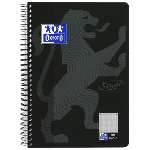 Oxford Notizheft Touch Collegeblock L28, B5, Kariert, Schwarz