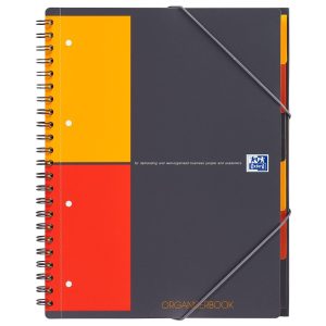 Oxford Notizheft International Organiserbook, A4 +, Kariert, Grau