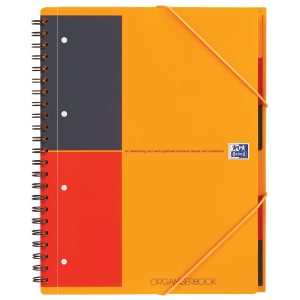 Oxford Notizheft International Organiserbook, A4 +, Liniert, Orange