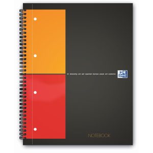 Oxford Notizheft Collegeblock International, A4 +, Kariert, Grau