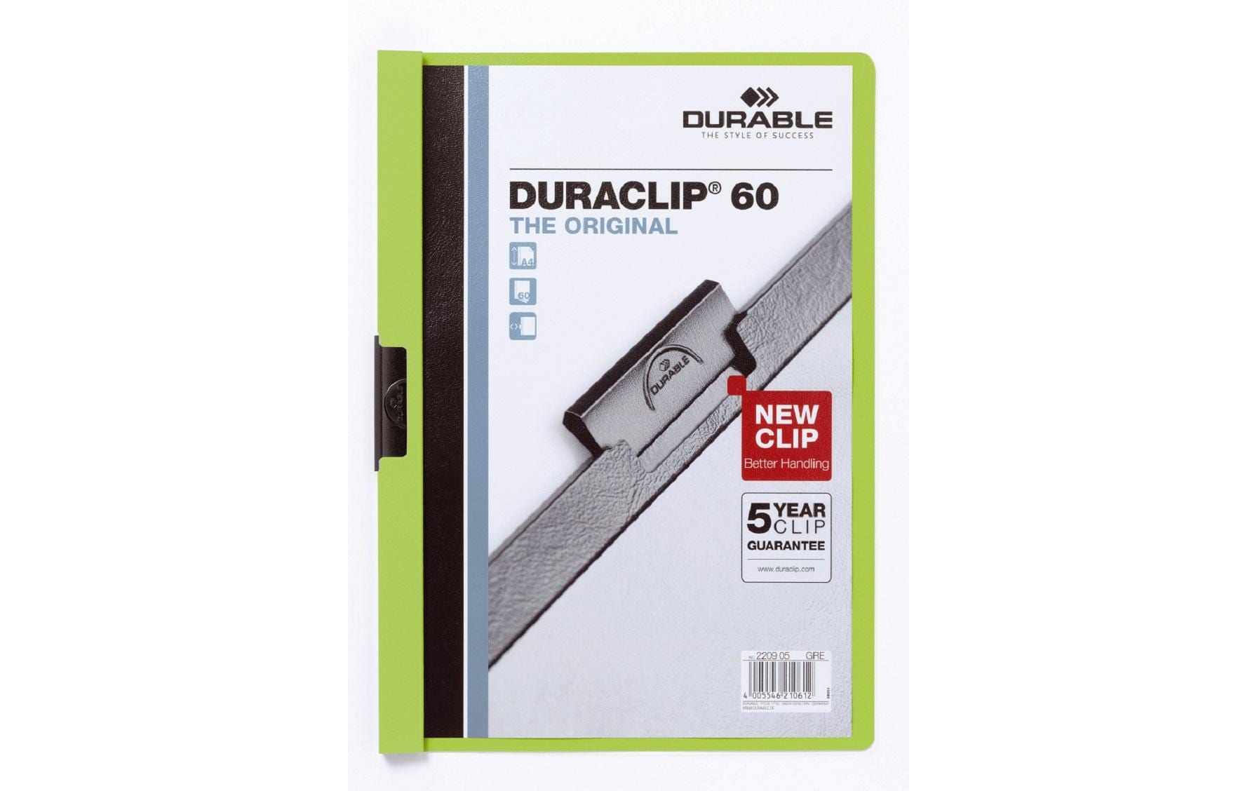 DURABLE Klemmhefter Duraclip 60 A4, Grün