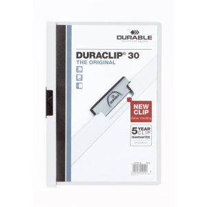 DURABLE Klemmhefter Duraclip 30 A4, Weiss