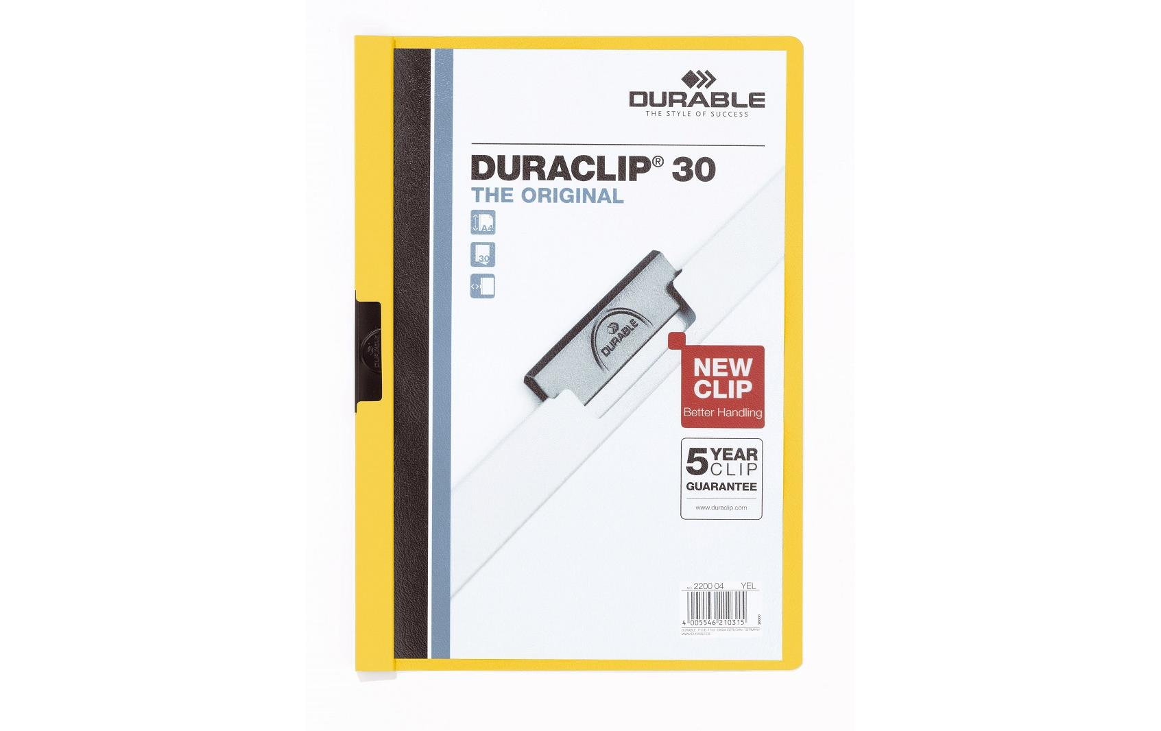 DURABLE Klemmhefter Duraclip 30 A4, Gelb