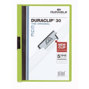 DURABLE Klemmhefter Duraclip 30 A4, Grün