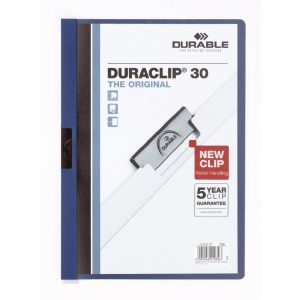 DURABLE Klemmhefter Duraclip 30 A4, Dunkelblau