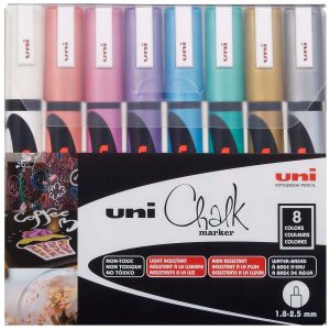 Uni Kreidemarker Uni CHALK 1.8-2.5 mm Metallic Mehrfarbig 8 Stk