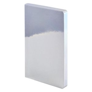 Nuuna Notizbuch Fluid Chrome M 20 x 13.5 cm, Dot, Silber