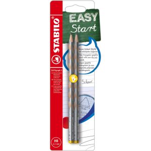 STABILO Bleistift EASYgraph S Metallic 2 Stück, Silber