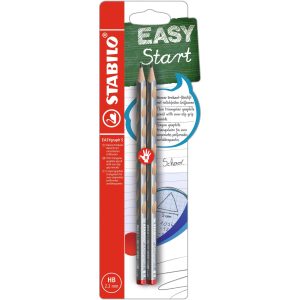 STABILO Bleistift EASYgraph S Metallic 2 Stück, Silber