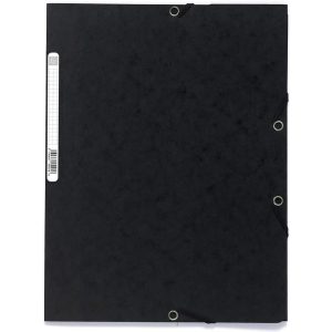 Exacompta Gummibandmappe A4 Schwarz, 250 Blatt