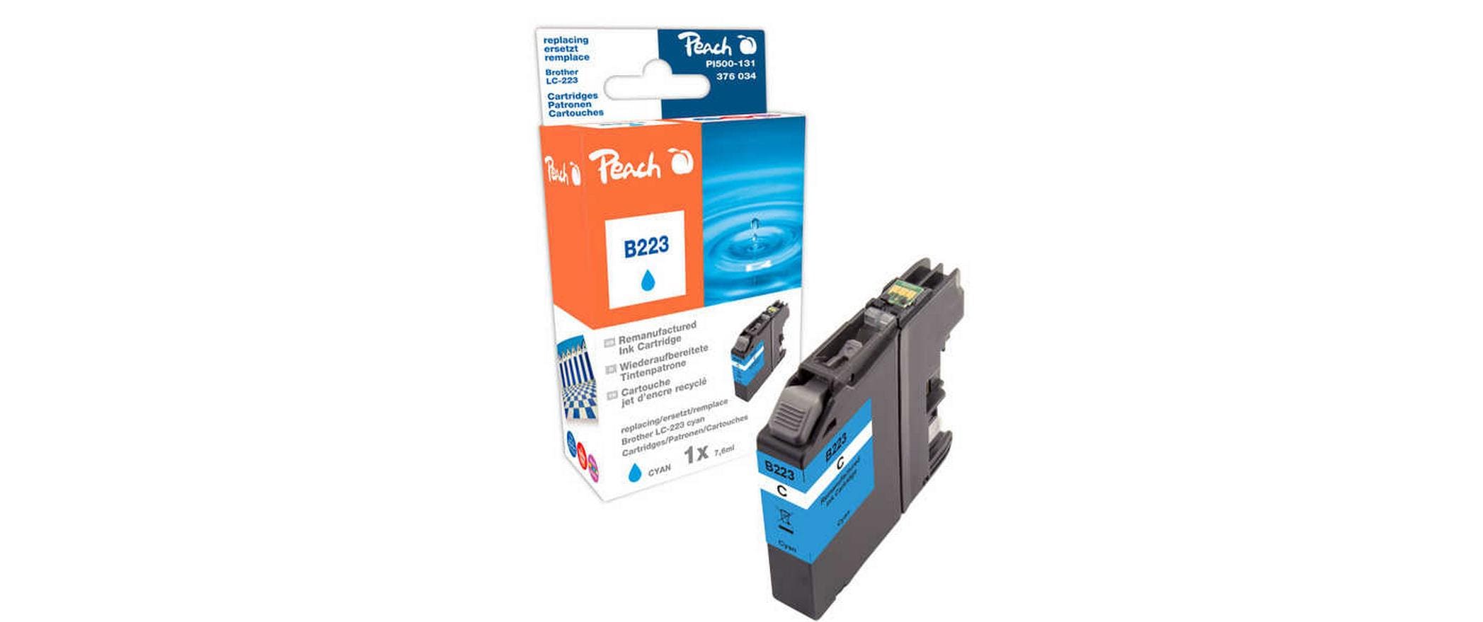 Peach Tinte Brother LC-223 Cyan