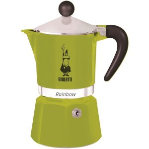 Bialetti Espressokocher Rainbow 3 Tassen, Grün