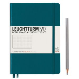 Leuchtturm Notizbuch Medium A5, Dot, 2-teilig, Pacific Grün