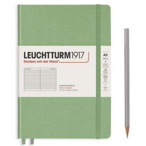 Leuchtturm Notizbuch Medium A5, Liniert, 2-teilig, Salbei