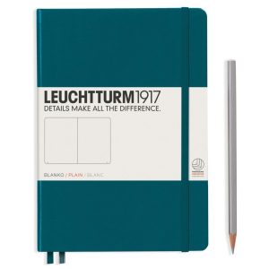 Leuchtturm Notizbuch Medium A5, Blanko,  2-teilig, Pacific Grün