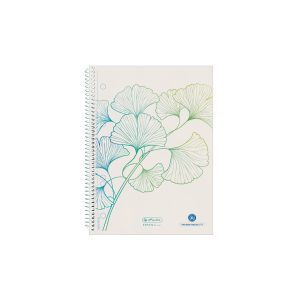 Herlitz Notizheft Greenline A5, Kariert, Ginkgo