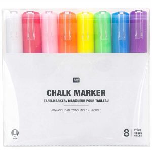Rico Design Kreidemarker 8 Stück, Mehrfarbig