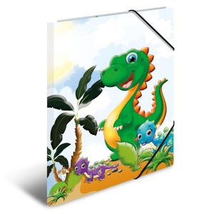 HERMA Gummibandmappe Dinos A3, Mehrfarbig