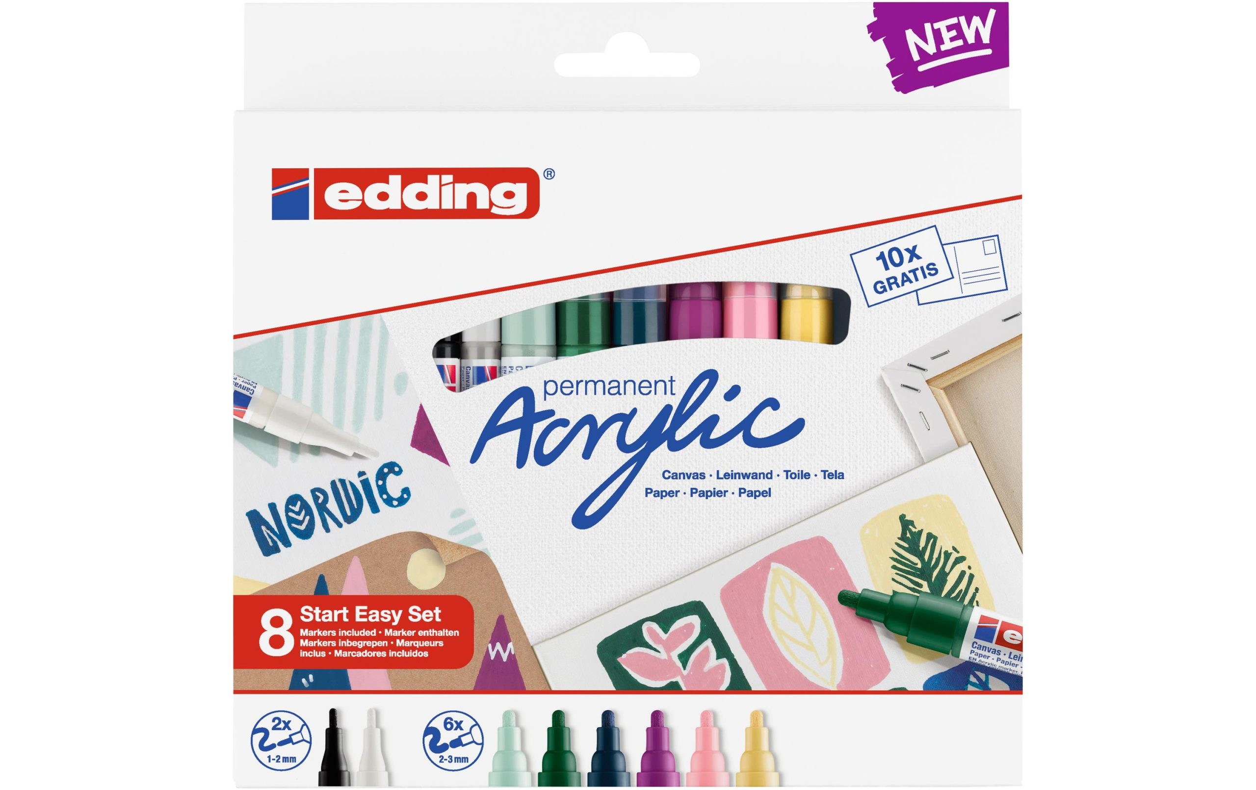 edding Acrylmarker Starter Set 8-teilig