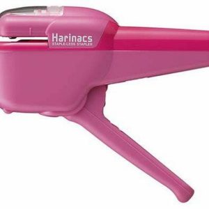 Harinacs Heftgerät Standard Klammerlos, 8 Blatt, Pink
