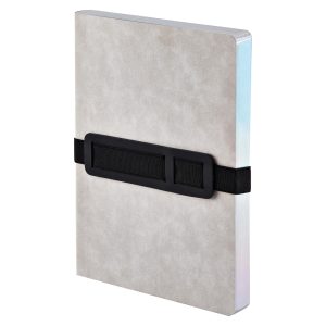 Nuuna Notizbuch Voyager L Grey, 22 x 16.5 cm, Dot, Grau