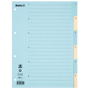 Biella Register A4 1 – 6 Karton Blau