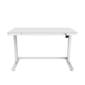 Contini ET118, 120 x 60 cm, mit Tischplatte Glas, Weiss
