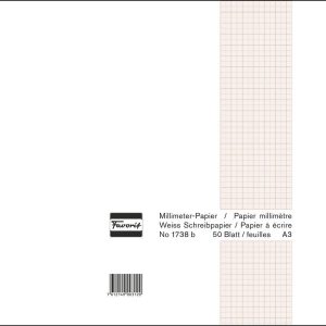 Favorit Notizblock 42 x 29.7 cm, 50 Blatt, Weiss/Braun