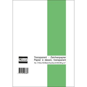 Favorit Zeichenpapier 80/85 g, 21 x 29.7 cm, 100 Blatt, Transparent