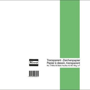 Favorit Zeichenpapier 80/85 g, 21 x 29.7 cm, 50 Blatt, Transparent