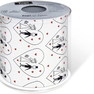 Paper + Design Toilettenpapier Wedding Rollen, 3-lagig, Weiss