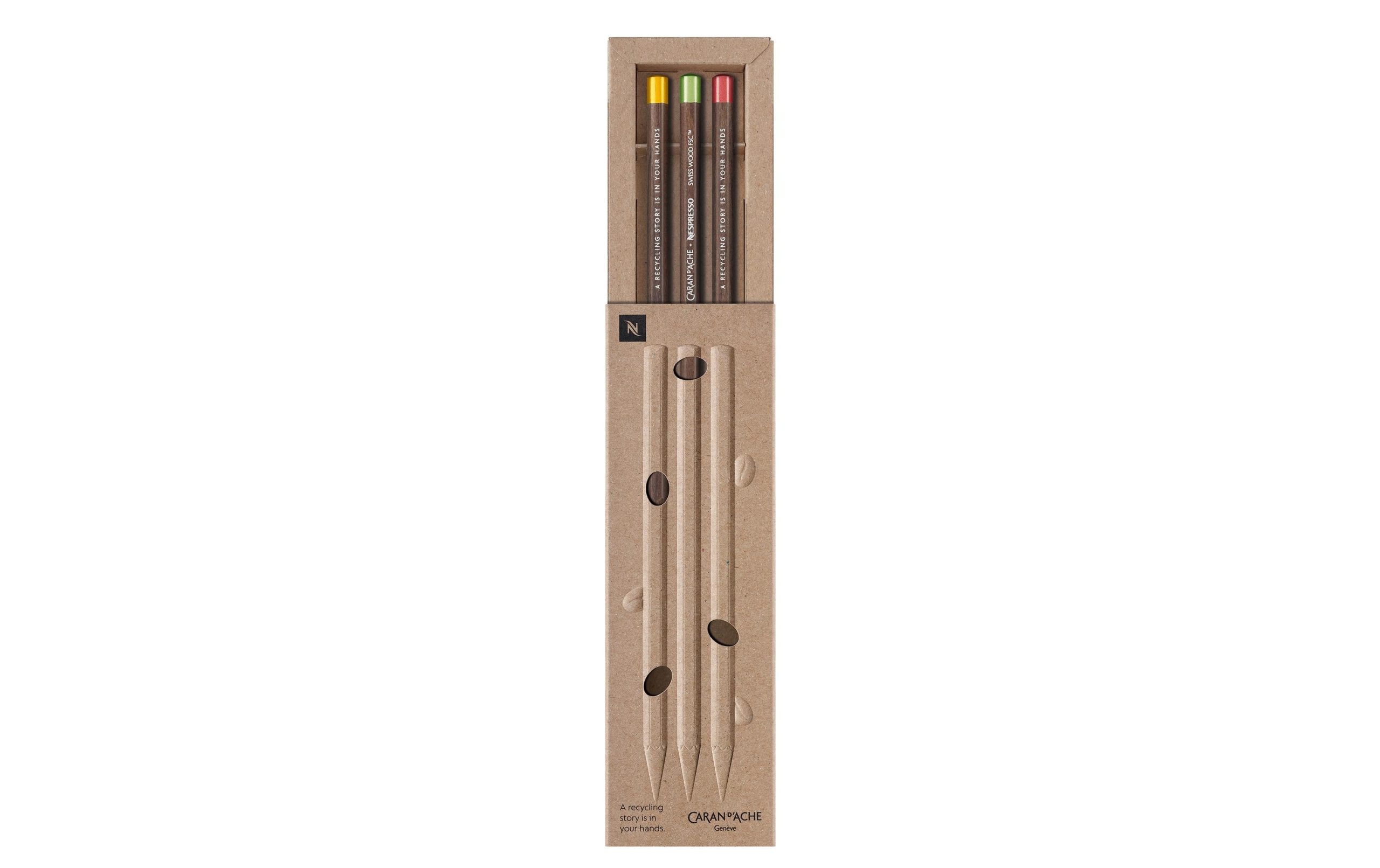 Caran d'Ache Bleistift Swiss Wood Nespresso HB, 3er Set