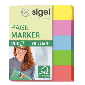 Sigel Page Marker Brillant Mini 200 Stück, Mehrfabrig